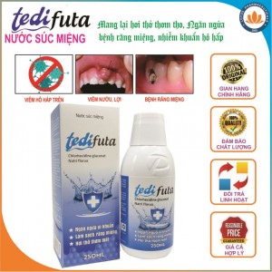 [FREESHIP] Nước súc miệng Tedy Futa trị hôi miệng, giúp loại bỏ mảng bám, cho hơi thở thơm tho, làm dịu mát khi nhiệt lở miệng, ngăn ngừa nha chu, sâu răng và các bệnh nhiễm khuẩn hô hấp 